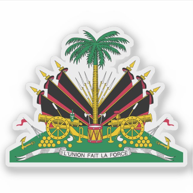 Coat of arms of Haiti used by Duvalier (1964–1986) Sticker (Front)
