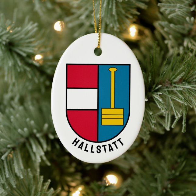 Coat of Arms of Hallstatt - AUSTRIA Ceramic Ornament (Tree)