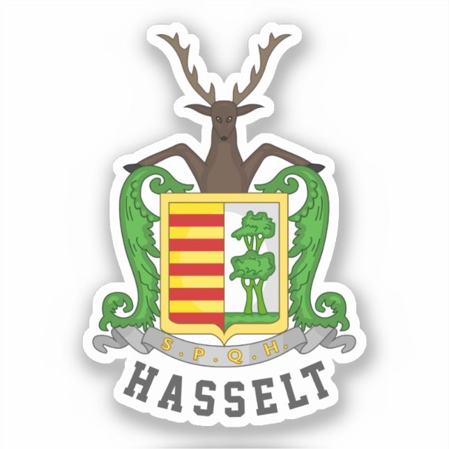 Coat of Arms of Hasselt, Belgium Sticker (Front)
