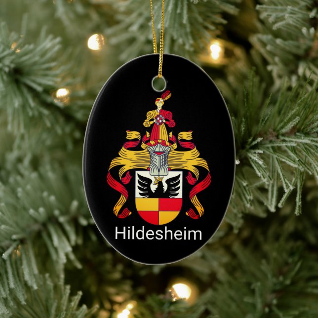 Coat of Arms of Hildesheim, Germany Ceramic Ornament (Tree)