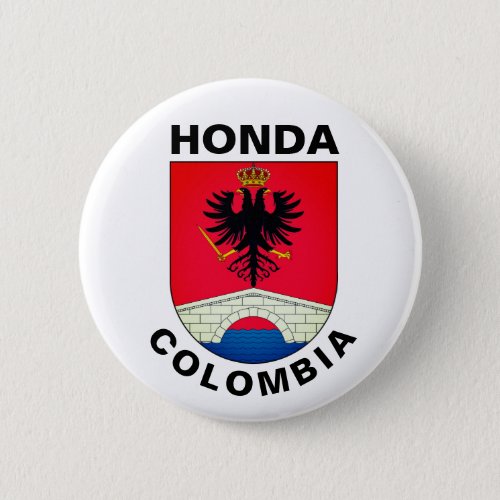 Coat of Arms of Honda Tolima Colombia Button