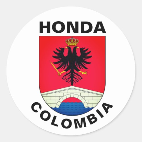 Coat of Arms of Honda Tolima Colombia Classic R Classic Round Sticker