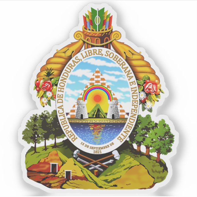 Coat of arms of Honduras  Sticker (Front)