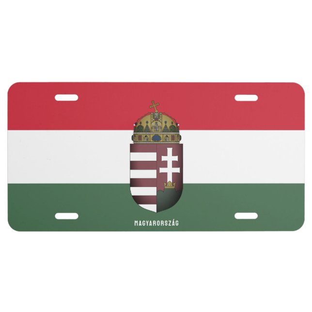 Coat of Arms of Hungary License Plate (Front)