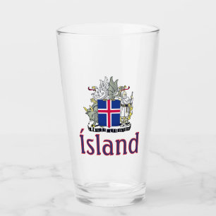 Coat of Arms of Iceland Glass
