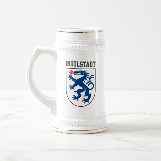Coat of Arms of Ingolstadt, Bavaria - GERMANY Beer Stein (Left)