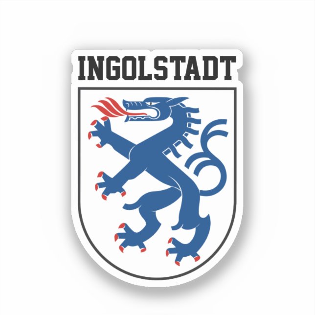 Coat of Arms of Ingolstadt, Bavaria - GERMANY Sticker (Front)