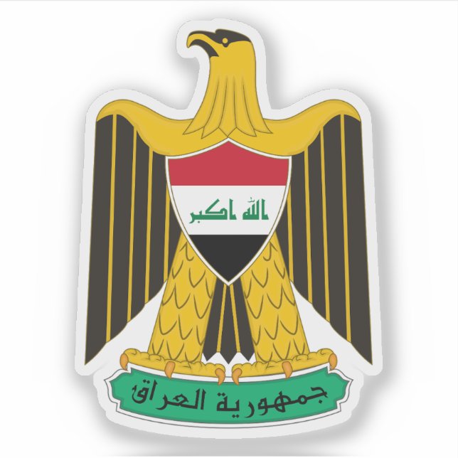 Coat of arms of Iraq Sticker (Front)