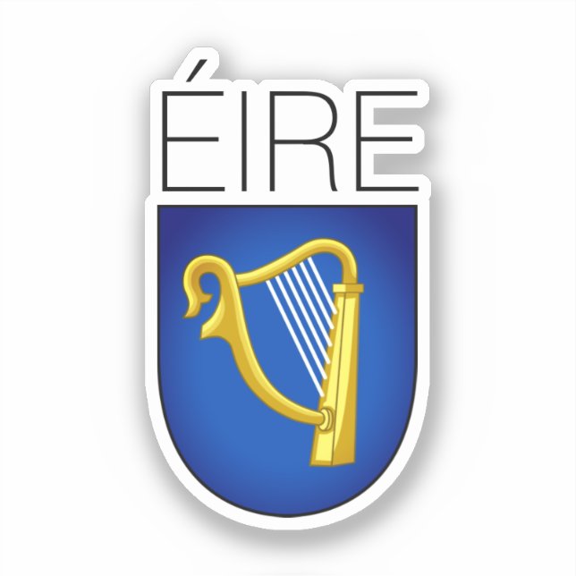 Coat of Arms of Ireland Sticker (Front)