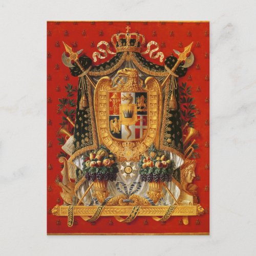Coat of Arms of Italy design for a tapestry Postcard