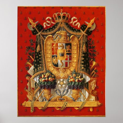Coat of Arms of Italy design for a tapestry Poster