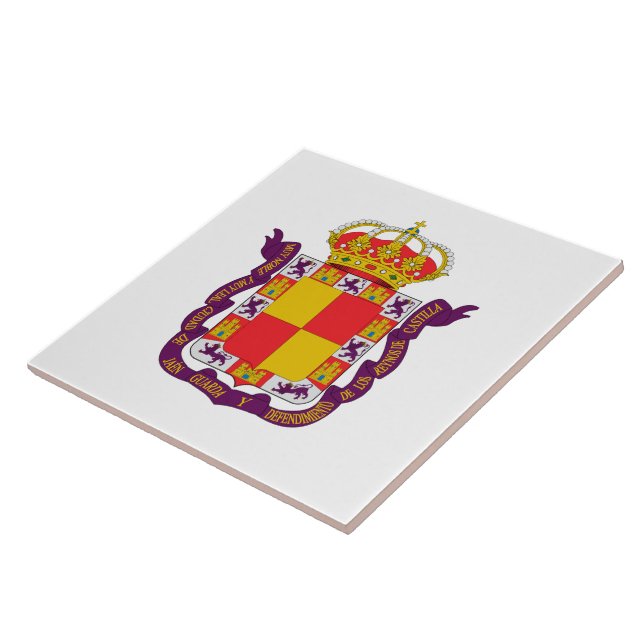 Coat of Arms of Jaén, Spain Ceramic Tile (Side)