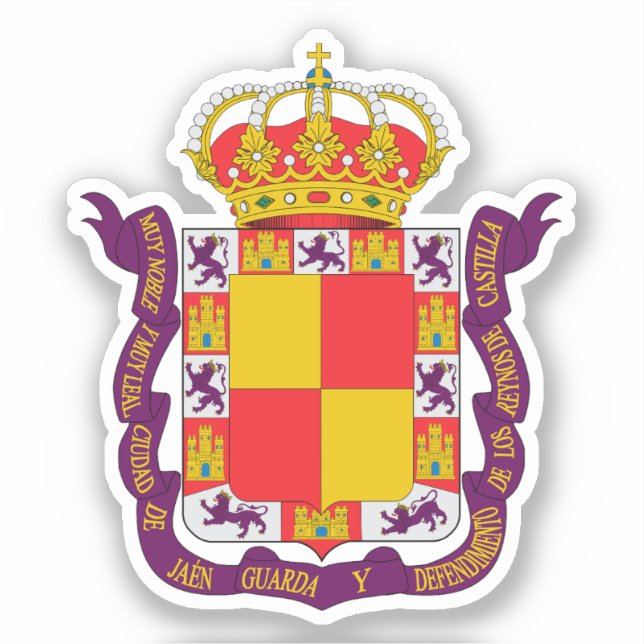 Coat of Arms of Jaén, Spain Sticker (Front)