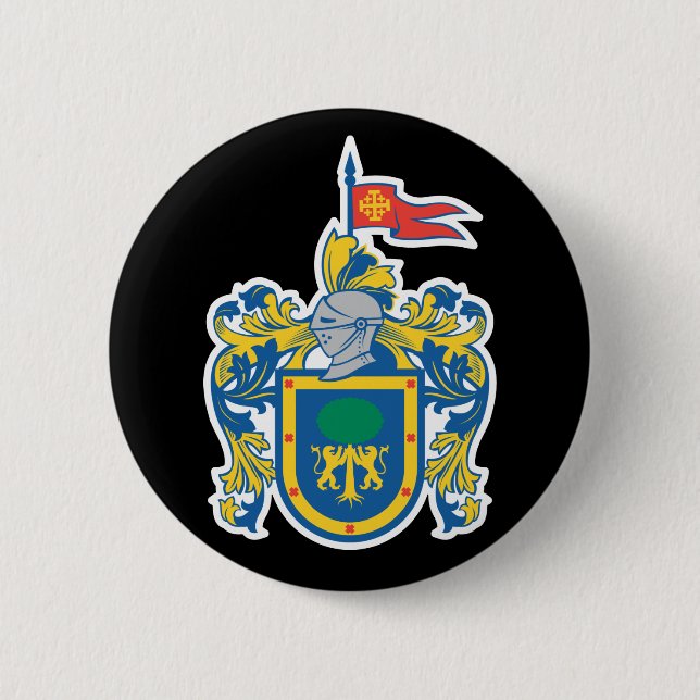 Coat of Arms of Jalisco, Mexico Button (Front)
