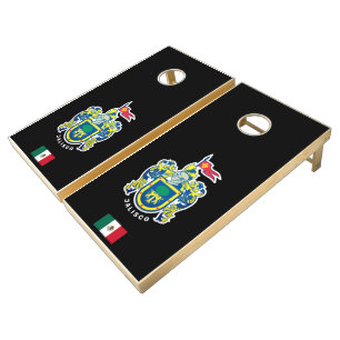 Coat of Arms of Jalisco, Mexico Cornhole Set