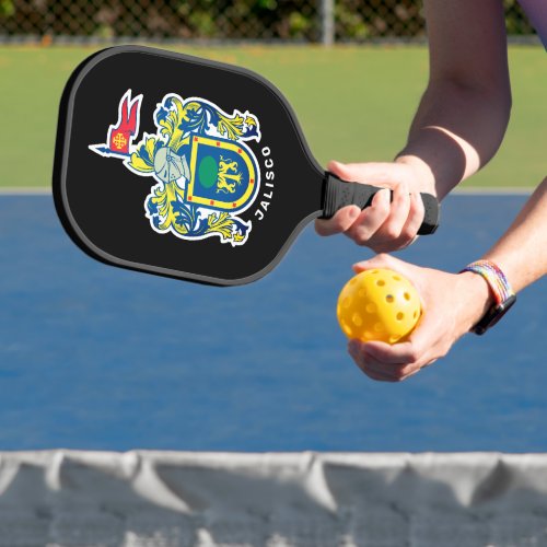 Coat of Arms of Jalisco Mexico Pickleball Paddle