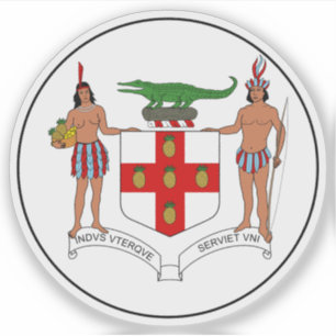 Coat of arms of Jamaica (1906 - 1957) Sticker