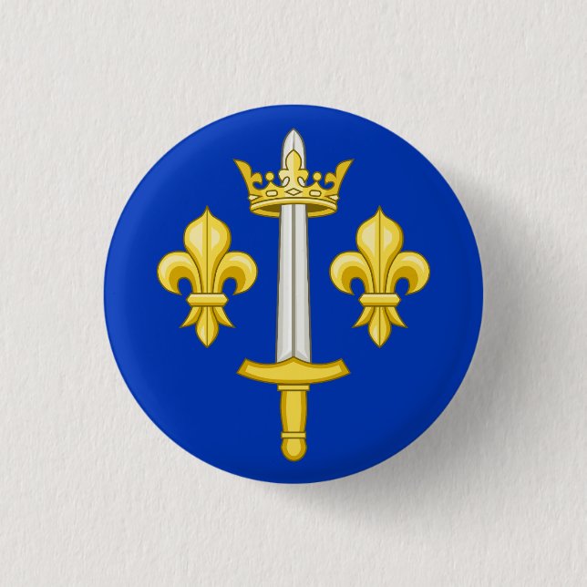 Coat of Arms of Jeanne d'Arc Button (Front)