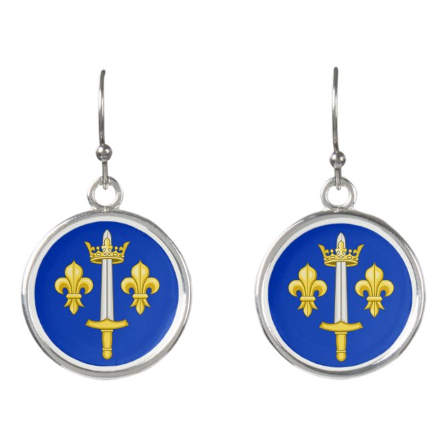 Coat of Arms of Jeanne d'Arc Earrings (Front)