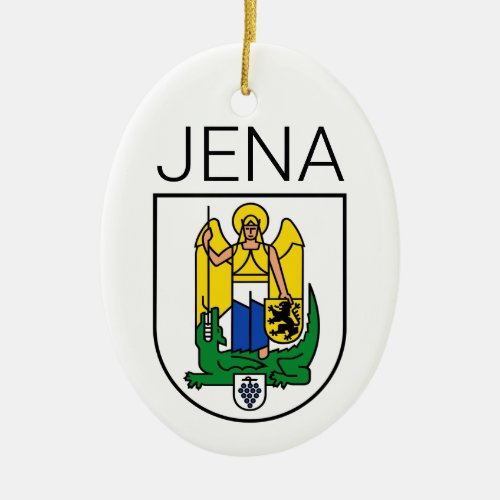 Coat of Arms of Jena _ Thringen GERMANY Ceramic Ornament