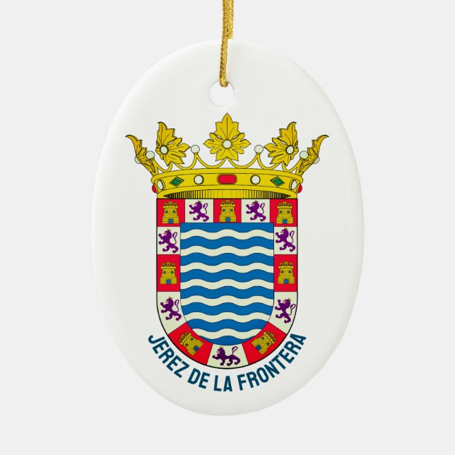 Coat of Arms of Jerez de la Frontera Ceramic Ornament (Front)
