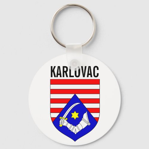 Coat of Arms of Karlovac County Croatia Keychain