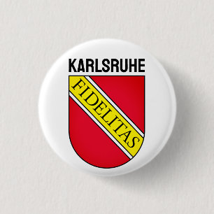 Coat of Arms of Karlsruhe, GERMANY Button