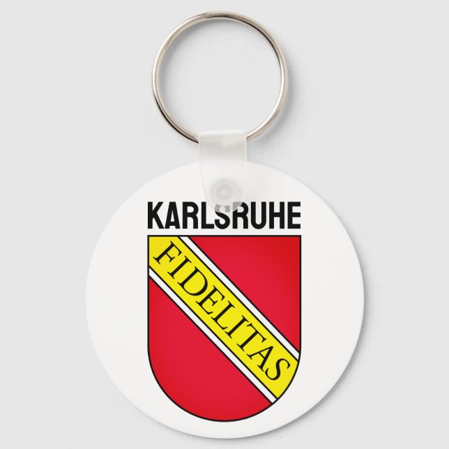Coat of Arms of Karlsruhe, GERMANY Keychain (Front)