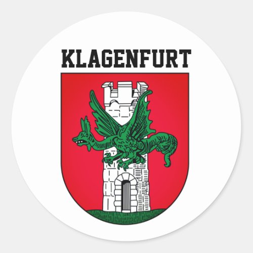 Coat of Arms of Klagenfurt _ AUSTRIA Classic Round Sticker