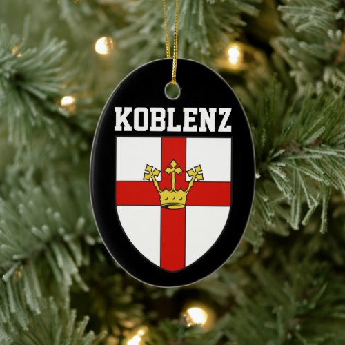 Coat of Arms of Koblenz Germany Ceramic Ornament