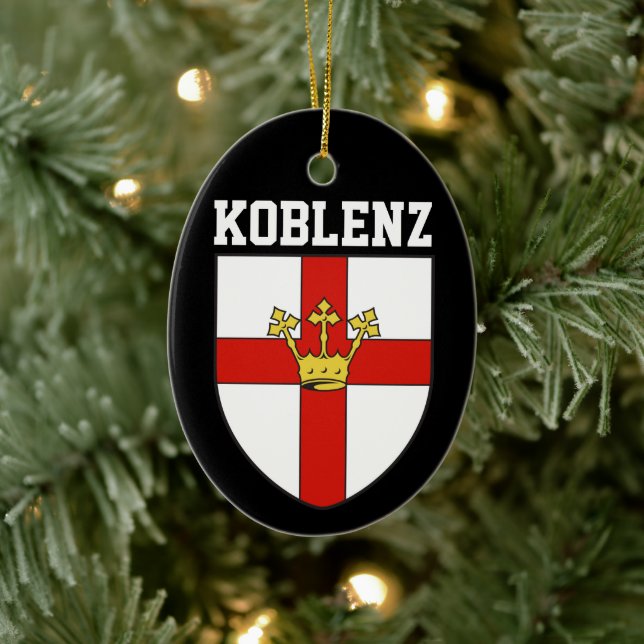Coat of Arms of Koblenz, Germany Ceramic Ornament (Tree)