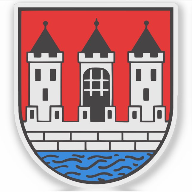 Coat of arms of Korneuburg, Austria Sticker (Front)