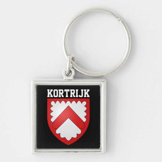 Coat of arms of Kortrijk, Belgium Keychain (Front)