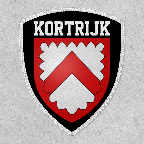 Coat of arms of Kortrijk Belgium Patch