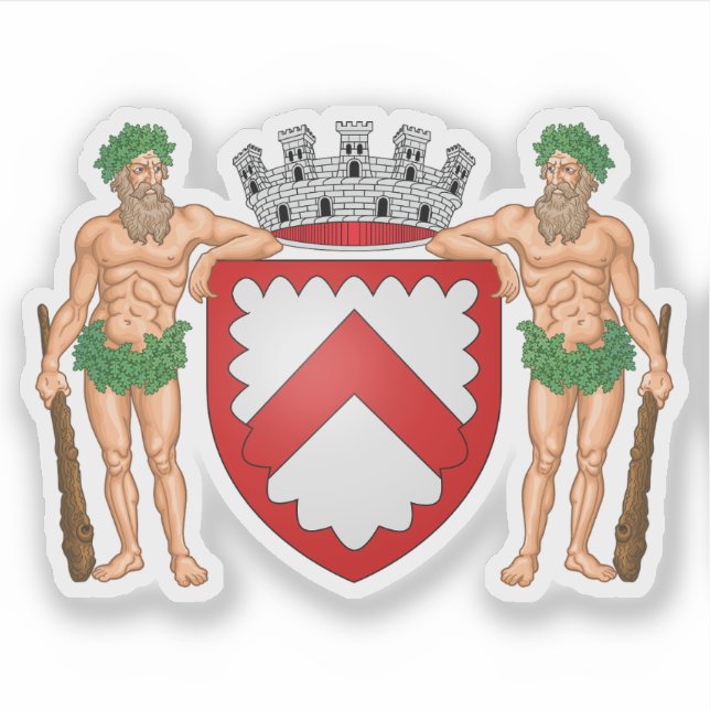 Coat of arms of Kortrijk, Belgium Sticker (Front)