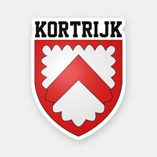 Coat of arms of Kortrijk Belgium Sticker