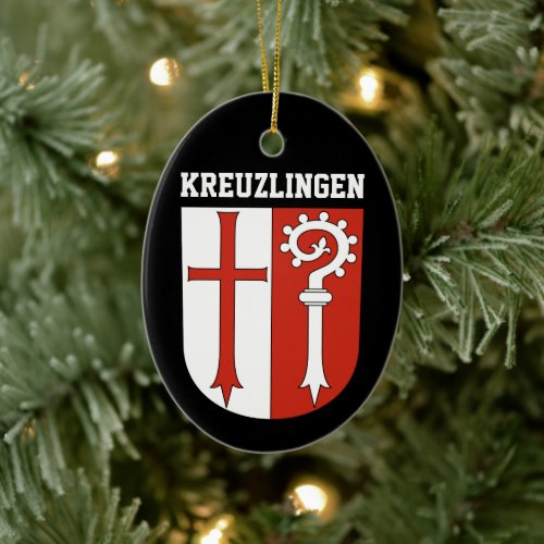 Coat of Arms of Kreuzlingen Switzerland Ceramic Ornament