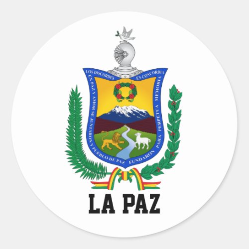 Coat of Arms of La Paz Bolivia Classic Round Sticker