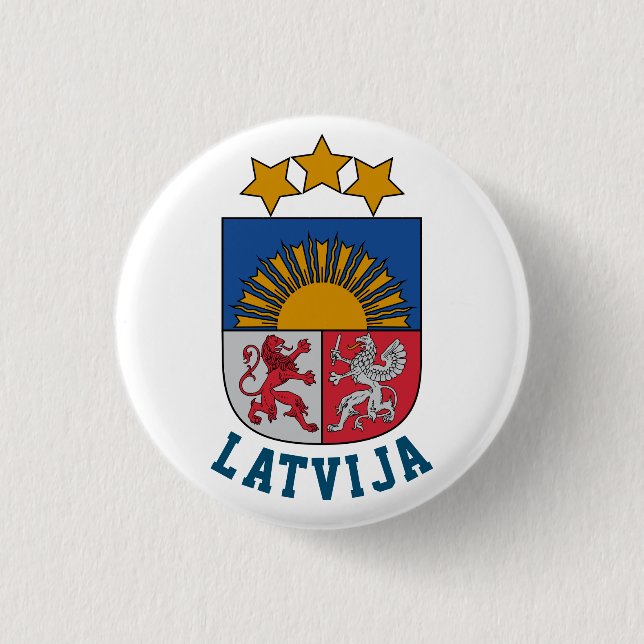 Coat of arms of Latvia Button (Front)