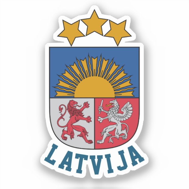 Coat of arms of Latvia Sticker (Front)