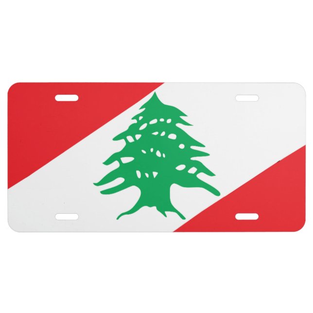 Coat of Arms of Lebanon License Plate (Front)