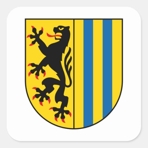 Coat of Arms of Leipzig Germany Square Sticker