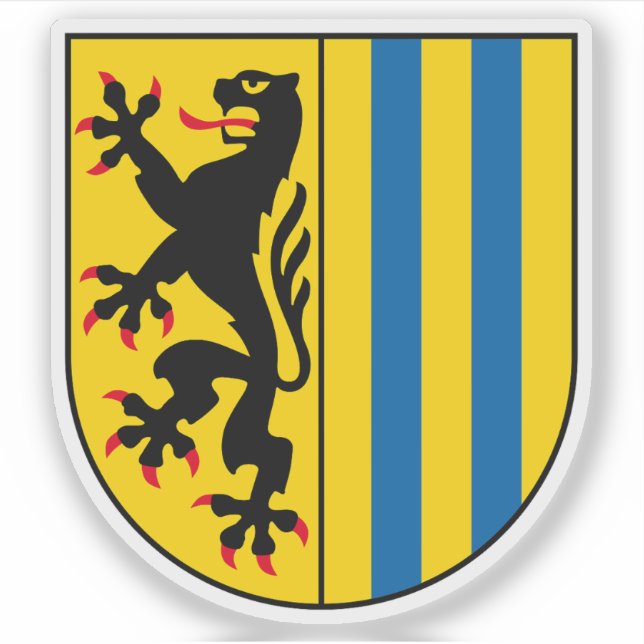 Coat of arms of Leipzig, Germany Sticker (Front)