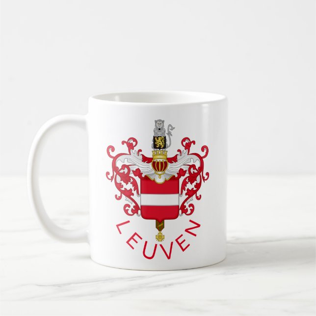 Coat of Arms of Leuven, Belgium Coffee Mug (Left)