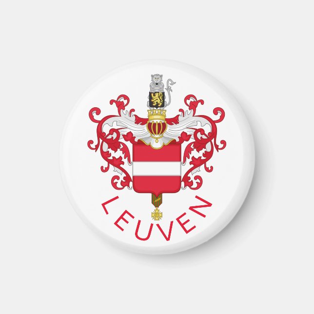 Coat of Arms of Leuven, Belgium Magnet (Front)