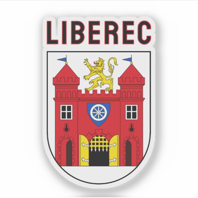 Coat of Arms of Liberec, Czech Republic Sticker (Front)