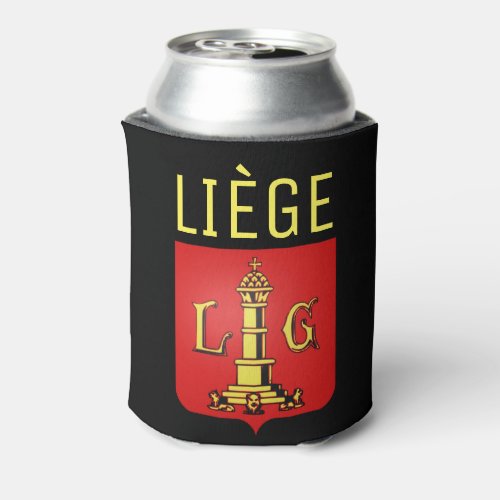 Coat of Arms of Lige Belgium Can Cooler