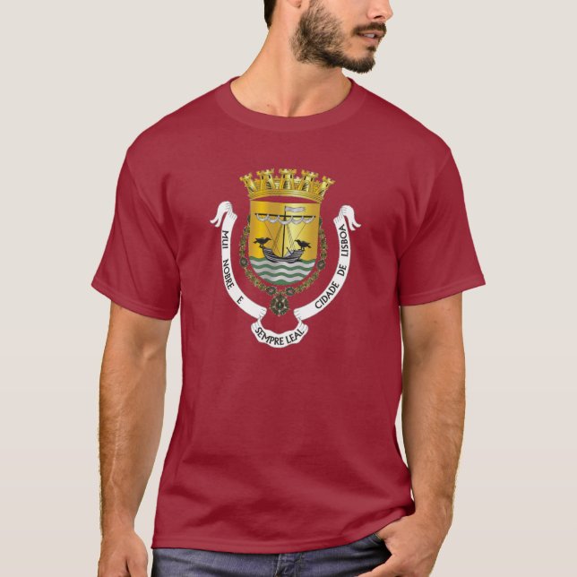 Coat of Arms of Lisbon, Portugal T-Shirt (Front)