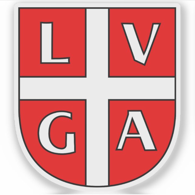 Coat of arms of Lugano, Switzerland Sticker (Front)