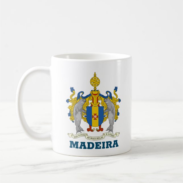 Coat of Arms of Madeira, Portugal Coffee Mug (Left)